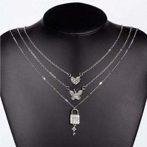 Rhinestone Heart Layered Necklace